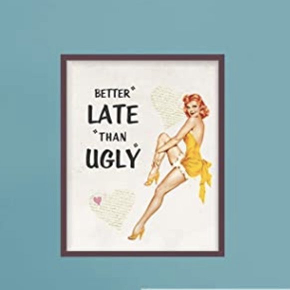 Funny Vintage 1950s Pinup Girl Print Home Decor - Picture 5 of 6